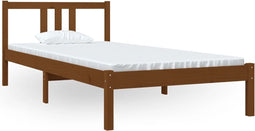 vidaXL - Bedframe - massief - hout - honingbruin - 90x200 - cm
