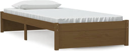 vidaXL - Bedframe - massief - hout - honingbruin - 90x200 - cm