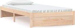 vidaXL - Bedframe - massief - hout - wit - 100x200 - cm