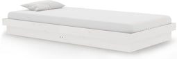 vidaXL - Bedframe - massief - hout - wit - 100x200 - cm