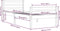 vidaXL - Bedframe - massief - hout - wit - 100x200 - cm