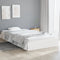 vidaXL - Bedframe - massief - hout - wit - 100x200 - cm