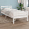 vidaXL - Bedframe - massief - hout - wit - 100x200 - cm
