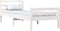 vidaXL - Bedframe - massief - hout - wit - 100x200 - cm