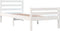 vidaXL - Bedframe - massief - hout - wit - 100x200 - cm