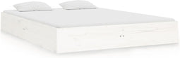 vidaXL - Bedframe - massief - hout - wit - 120x190 - cm