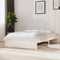 vidaXL - Bedframe - massief - hout - wit - 120x190 - cm