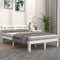 vidaXL - Bedframe - massief - hout - wit - 120x190 - cm