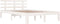 vidaXL - Bedframe - massief - hout - wit - 120x190 - cm