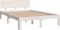 vidaXL - Bedframe - massief - hout - wit - 120x190 - cm