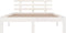 vidaXL - Bedframe - massief - hout - wit - 120x190 - cm