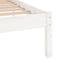 vidaXL - Bedframe - massief - hout - wit - 120x190 - cm