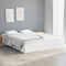 vidaXL - Bedframe - massief - hout - wit - 135x190 - cm