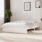 vidaXL - Bedframe - massief - hout - wit - 135x190 - cm