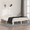 vidaXL - Bedframe - massief - hout - wit - 135x190 - cm