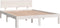 vidaXL - Bedframe - massief - hout - wit - 135x190 - cm