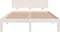 vidaXL - Bedframe - massief - hout - wit - 135x190 - cm