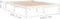 vidaXL - Bedframe - massief - hout - wit - 135x190 - cm