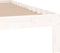 vidaXL - Bedframe - massief - hout - wit - 135x190 - cm