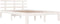 vidaXL - Bedframe - massief - hout - wit - 135x190 - cm