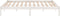 vidaXL - Bedframe - massief - hout - wit - 135x190 - cm