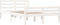 vidaXL - Bedframe - massief - hout - wit - 135x190 - cm