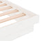 vidaXL - Bedframe - massief - hout - wit - 135x190 - cm