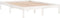 vidaXL - Bedframe - massief - hout - wit - 135x190 - cm