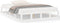 vidaXL - Bedframe - massief - hout - wit - 140x190 - cm