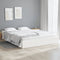 vidaXL - Bedframe - massief - hout - wit - 140x190 - cm