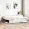 vidaXL - Bedframe - massief - hout - wit - 140x190 - cm