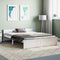 vidaXL - Bedframe - massief - hout - wit - 140x190 - cm