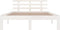 vidaXL - Bedframe - massief - hout - wit - 140x190 - cm