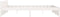 vidaXL - Bedframe - massief - hout - wit - 140x190 - cm