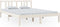 vidaXL - Bedframe - massief - hout - wit - 140x200 - cm