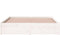 vidaXL - Bedframe - massief - hout - wit - 140x200 - cm