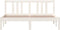 vidaXL - Bedframe - massief - hout - wit - 140x200 - cm
