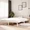 vidaXL - Bedframe - massief - hout - wit - 140x200 - cm