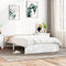 vidaXL - Bedframe - massief - hout - wit - 140x200 - cm