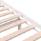 vidaXL - Bedframe - massief - hout - wit - 140x200 - cm