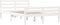 vidaXL - Bedframe - massief - hout - wit - 140x200 - cm
