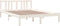 vidaXL - Bedframe - massief - hout - wit - 140x200 - cm