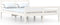 vidaXL - Bedframe - massief - hout - wit - 150x200 - cm