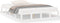 vidaXL - Bedframe - massief - hout - wit - 150x200 - cm