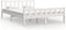 vidaXL - Bedframe - massief - hout - wit - 150x200 - cm
