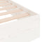 vidaXL - Bedframe - massief - hout - wit - 150x200 - cm