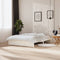 vidaXL - Bedframe - massief - hout - wit - 150x200 - cm