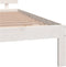 vidaXL - Bedframe - massief - hout - wit - 150x200 - cm