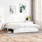 vidaXL - Bedframe - massief - hout - wit - 150x200 - cm
