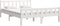 vidaXL - Bedframe - massief - hout - wit - 150x200 - cm